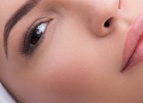 Extreme closeup on a woman's face