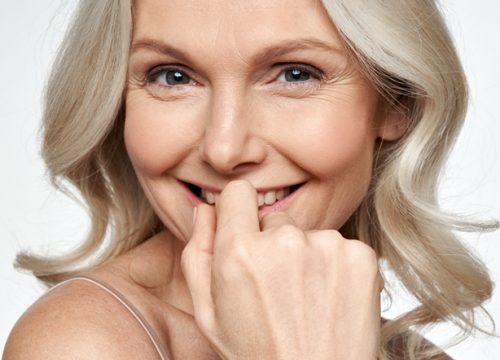 Smiling older woman after BOTOX® Cosmetic treatments
