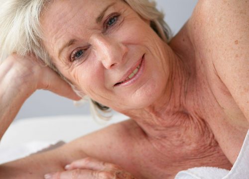 Older woman with sagging skin