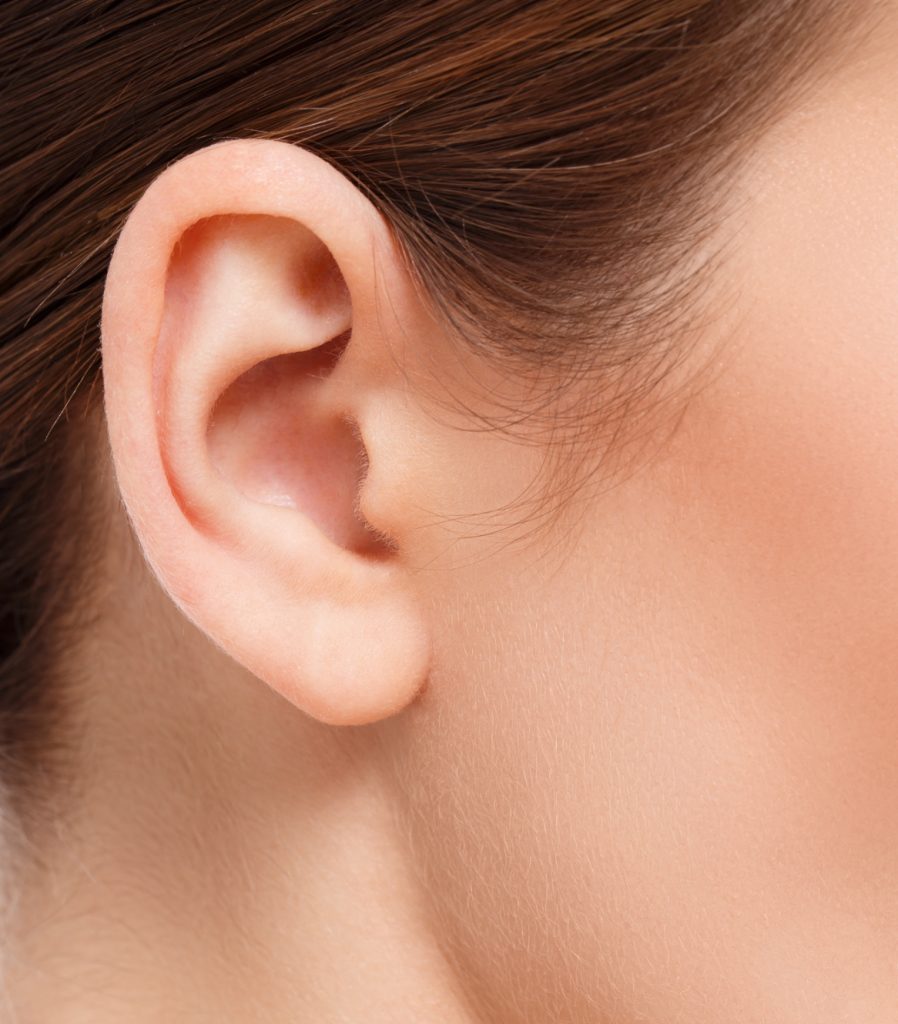 Closeup on a woman's ear