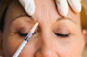 Woman receiving a BOTOX injection