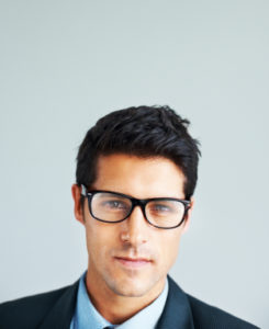 Businessman wearing glasses