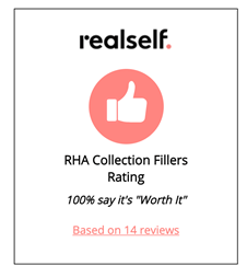 Realself ratings for RHA fillers