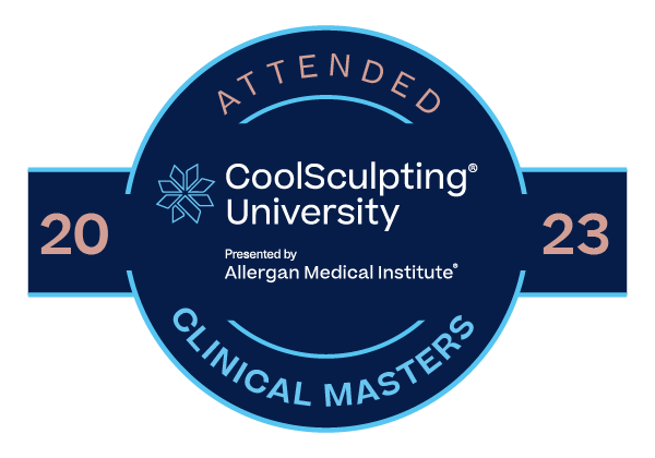 CoolSculpting® University Clinical Masters badge 2023